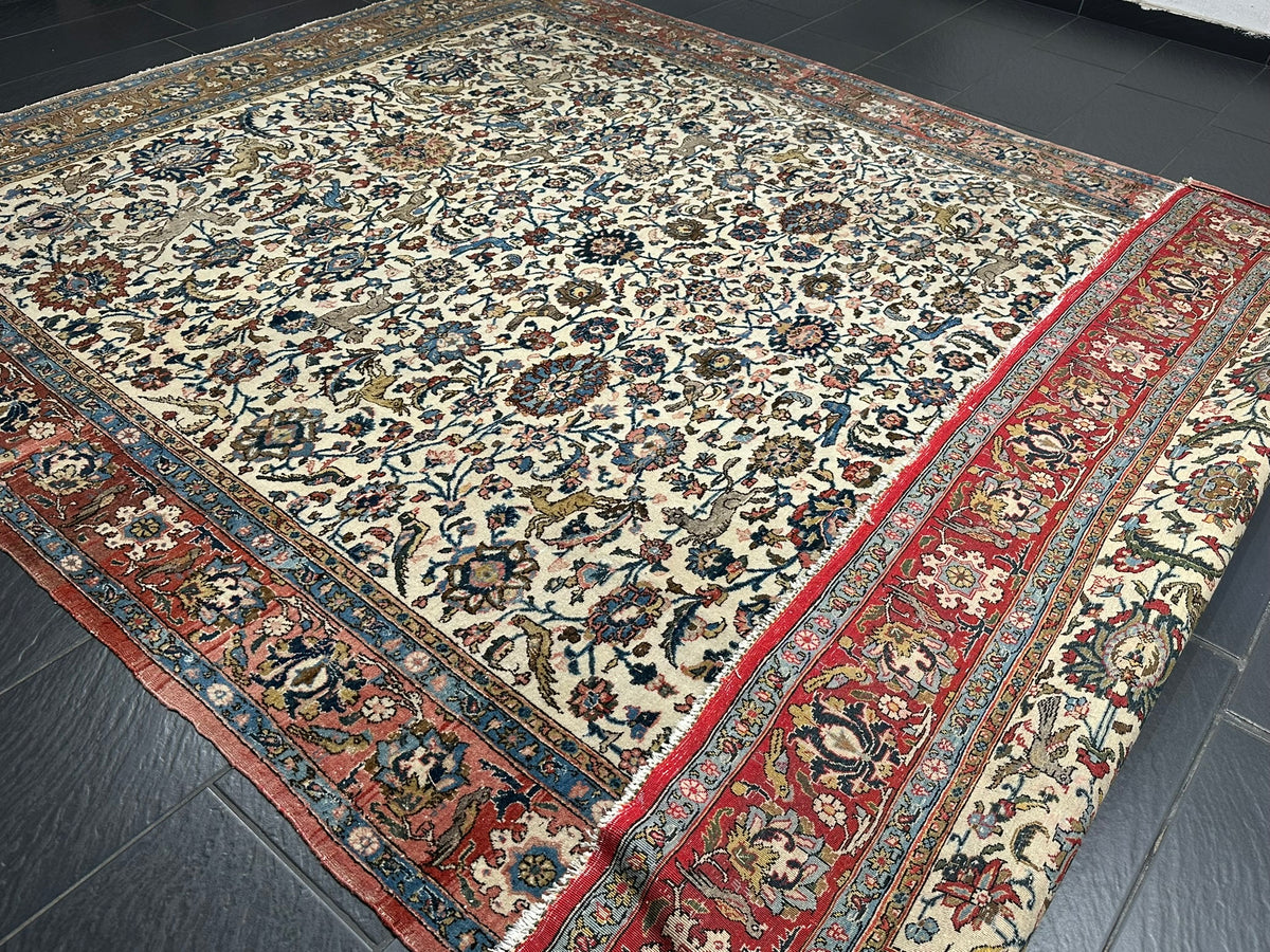 Orientteppich handgeknüpft Ghom Korkwolle 330x225 cm