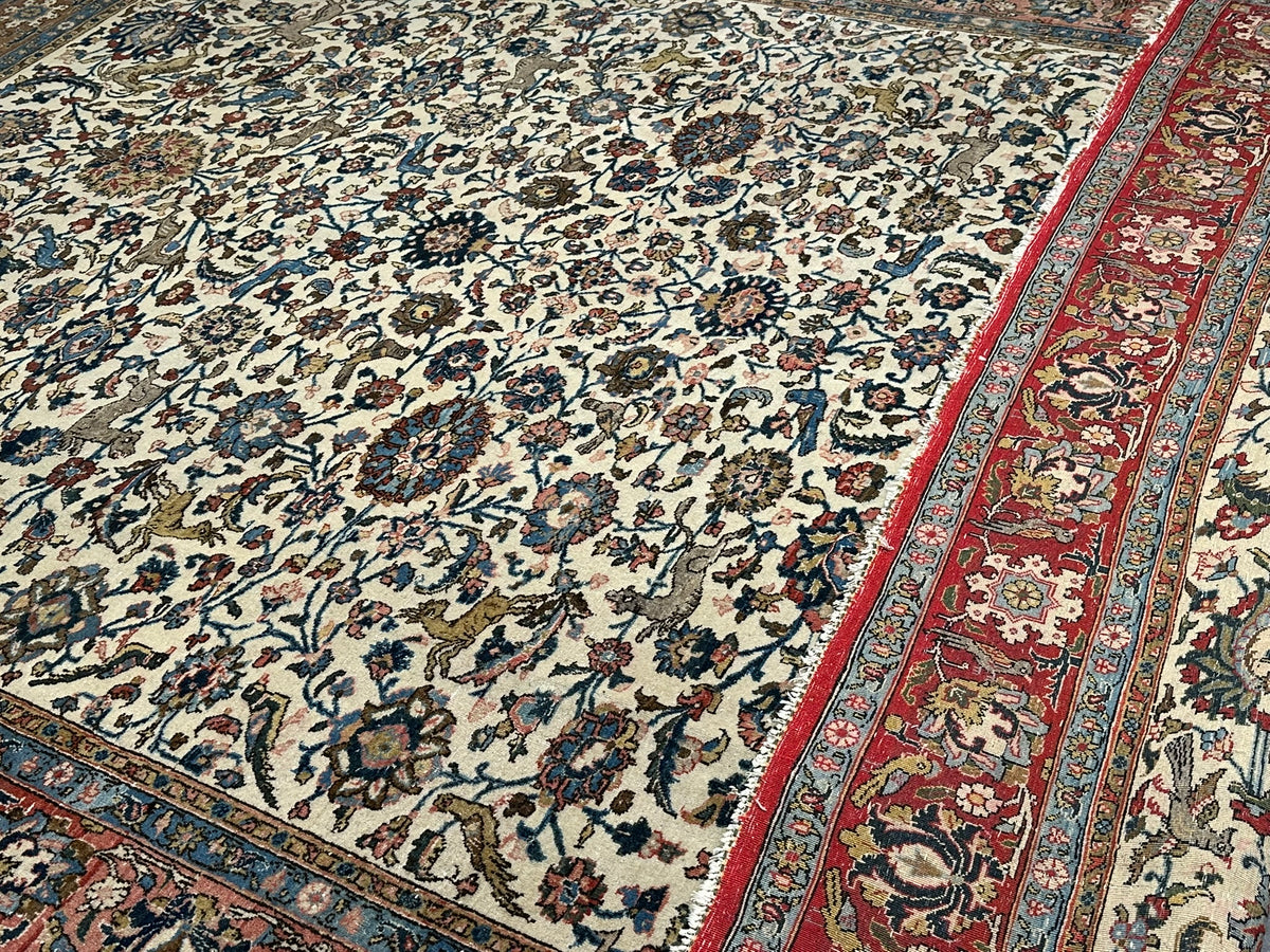 Orientteppich handgeknüpft Ghom Korkwolle 330x225 cm