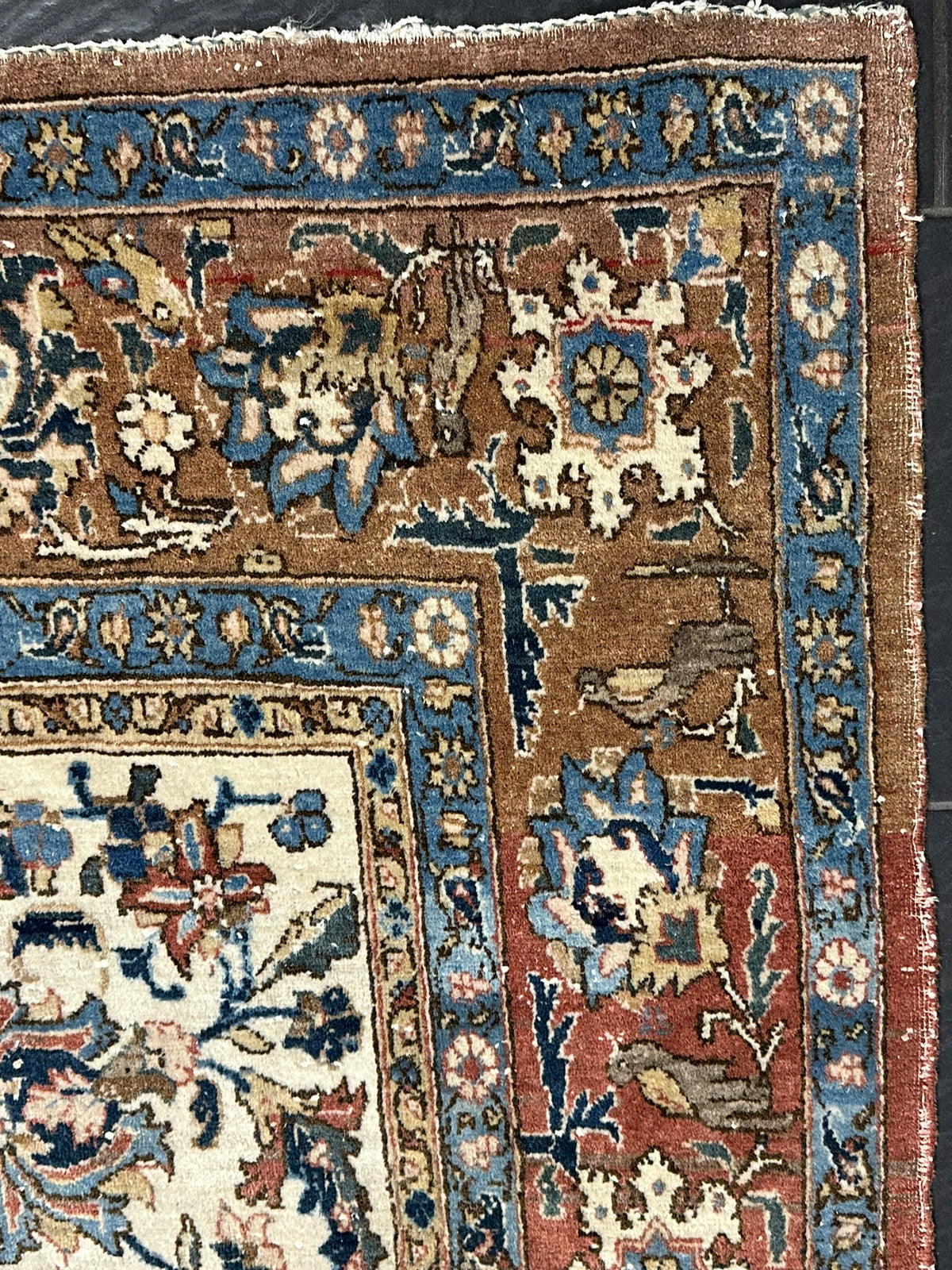 Orientteppich handgeknüpft Ghom Korkwolle 330x225 cm