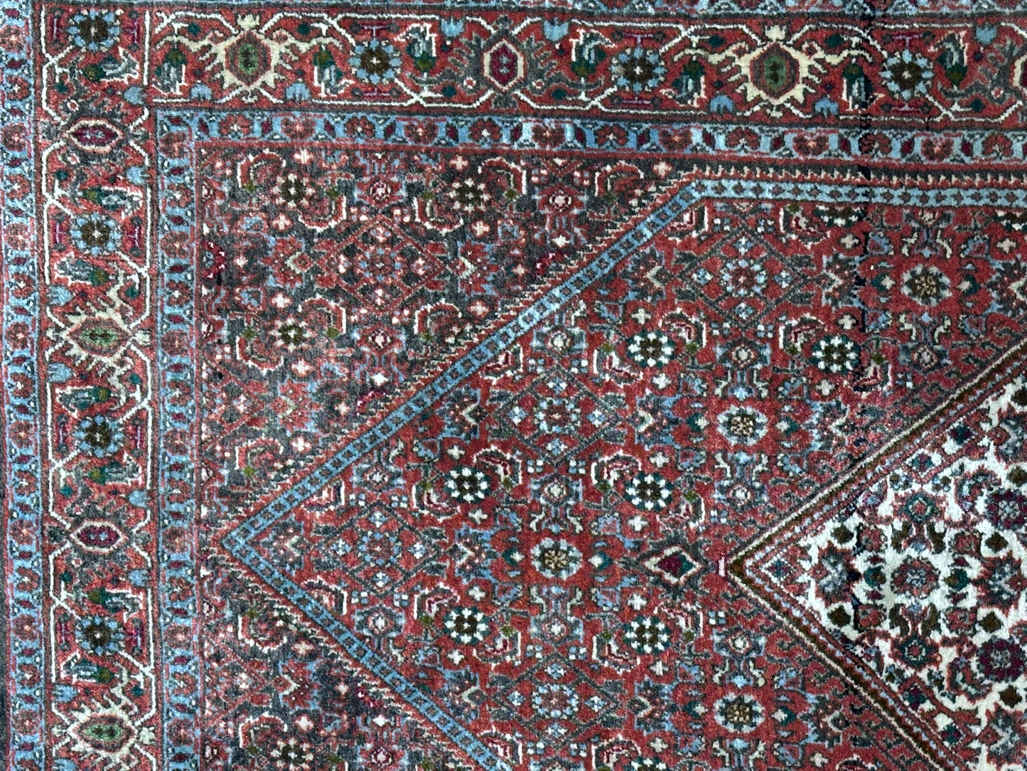 Orientteppich handgeknüpft Bidjar Läufer 136x70 cm