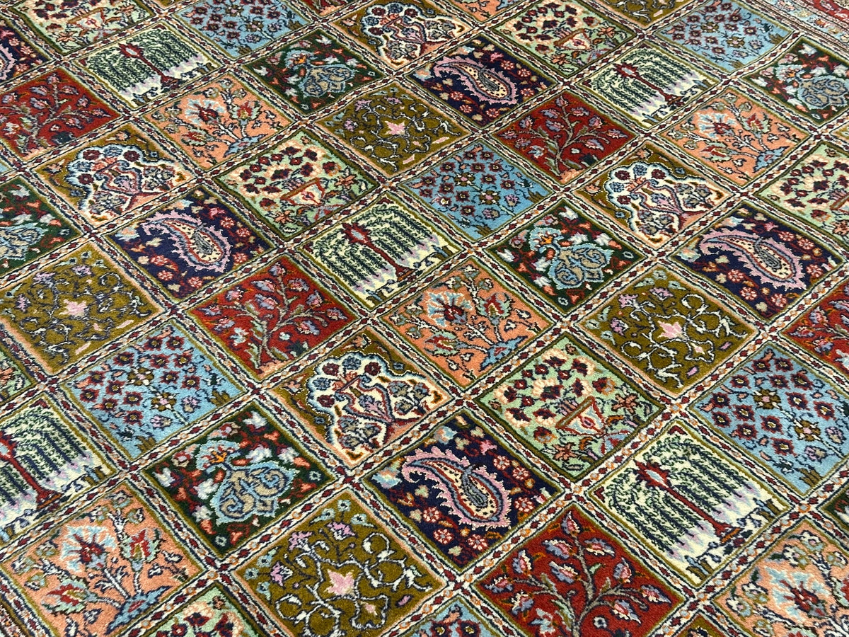 Orientteppich handgeknüpft Ghom Felder 300x200 cm