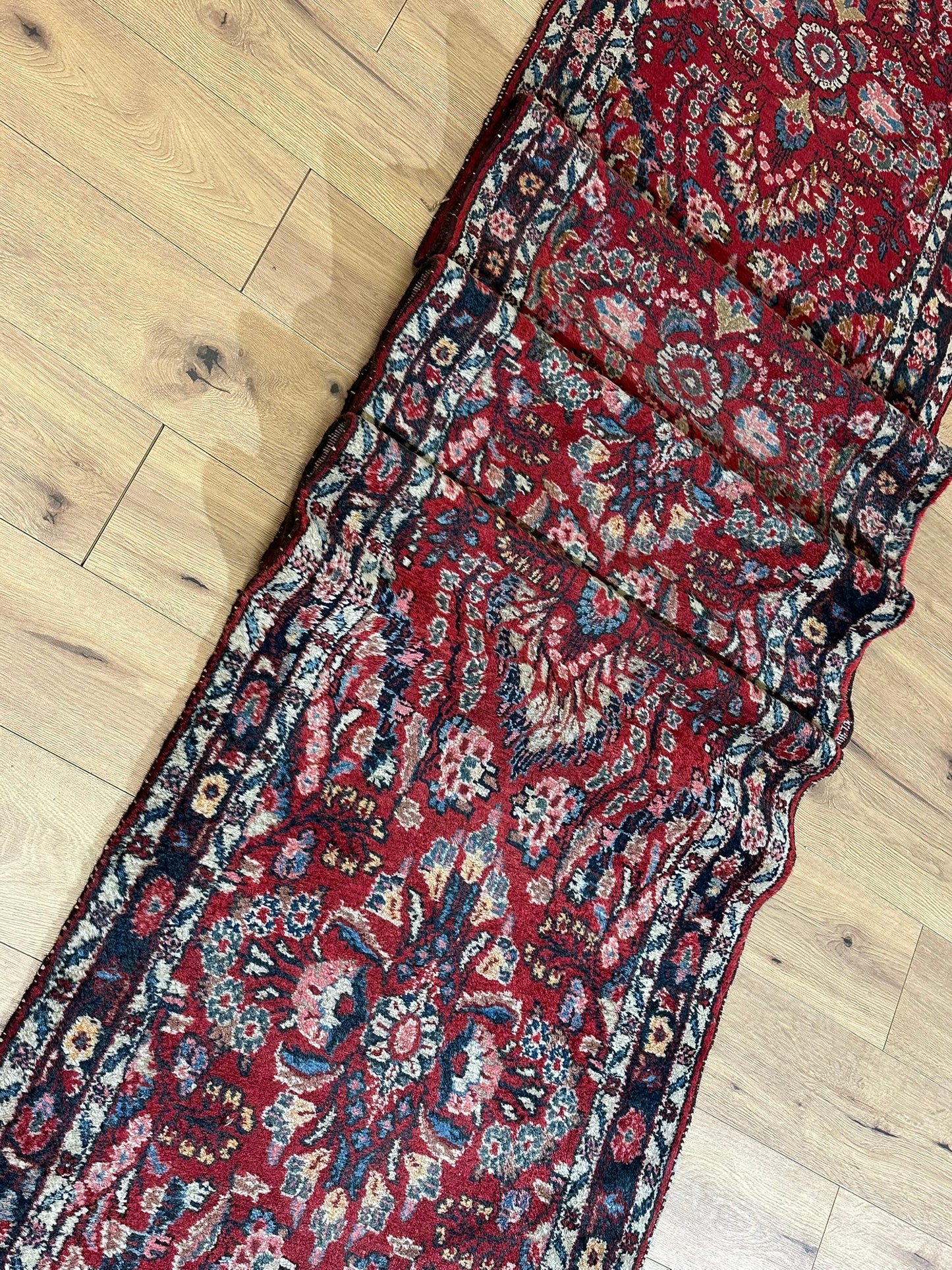 Orientteppich handgeknüpft Sarough Läufer 512x85 cm