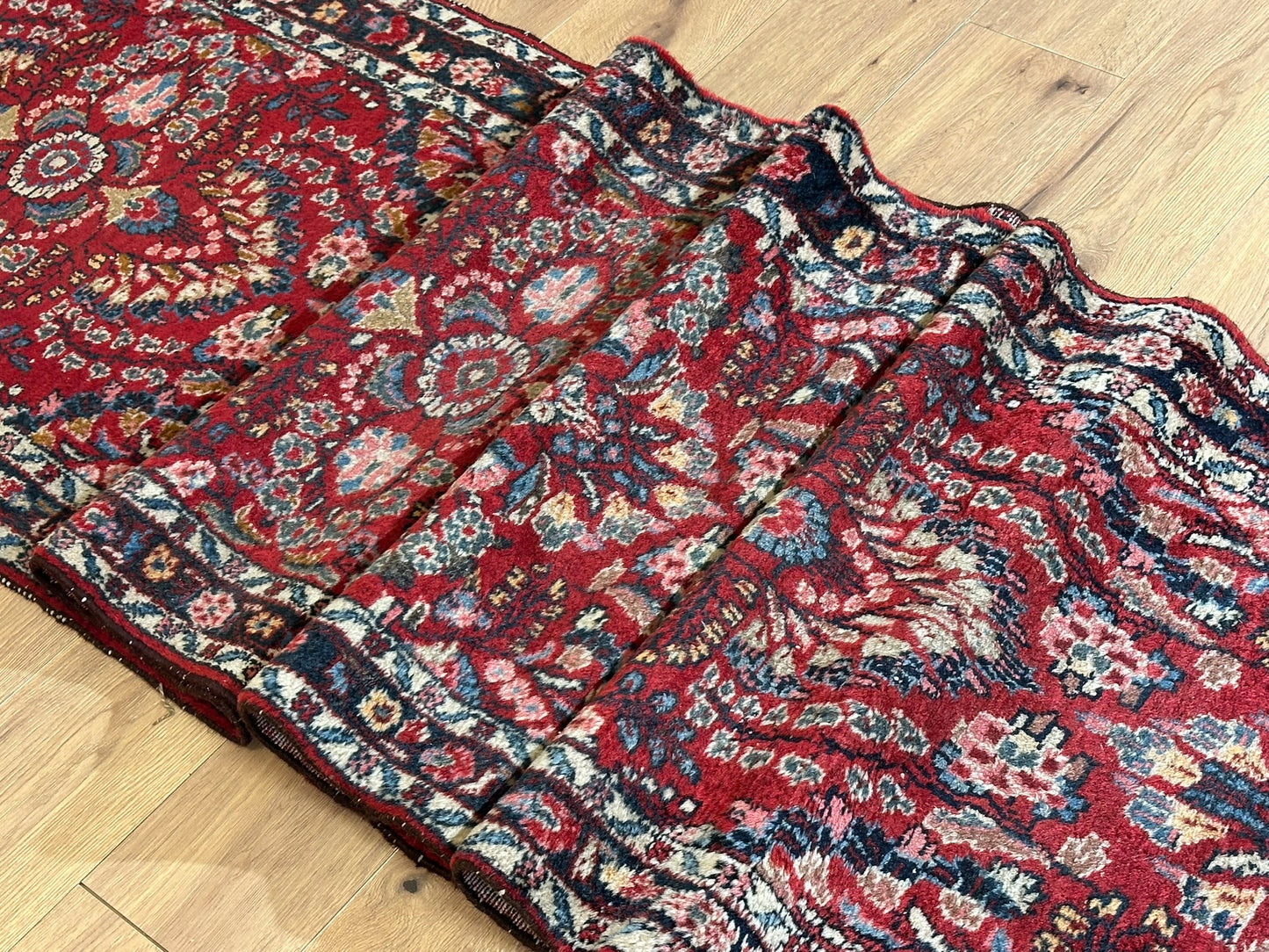 Orientteppich handgeknüpft Sarough Läufer 512x85 cm