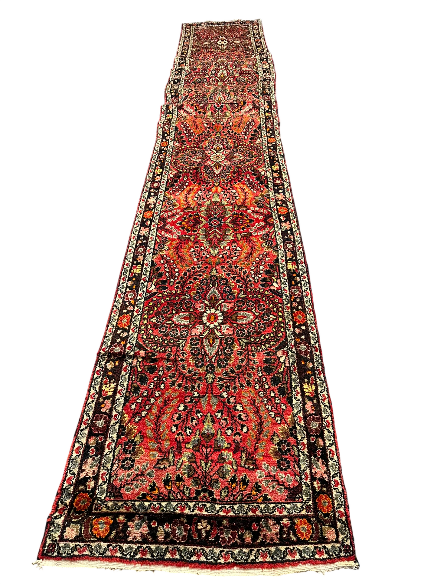 Orientteppich handgeknüpft Sarough Läufer 780x80 cm