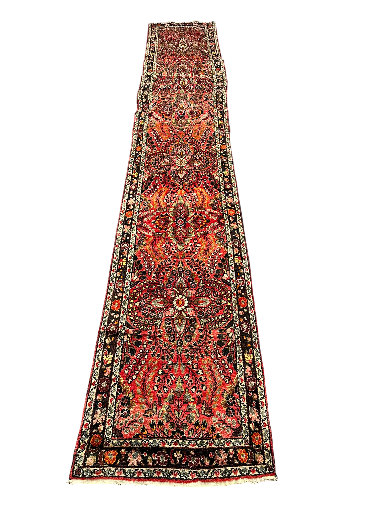 Orientteppich handgeknüpft Sarough Läufer 780x80 cm