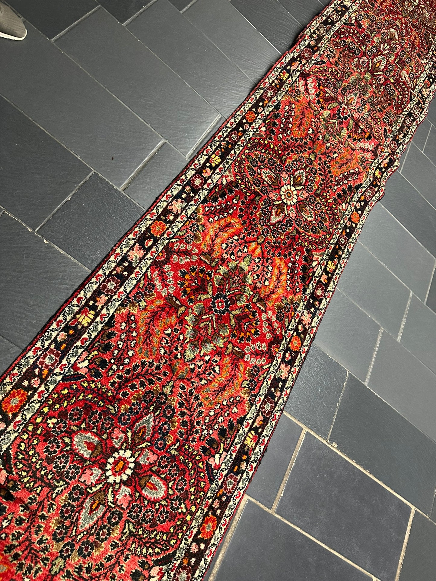 Orientteppich handgeknüpft Sarough Läufer 780x80 cm