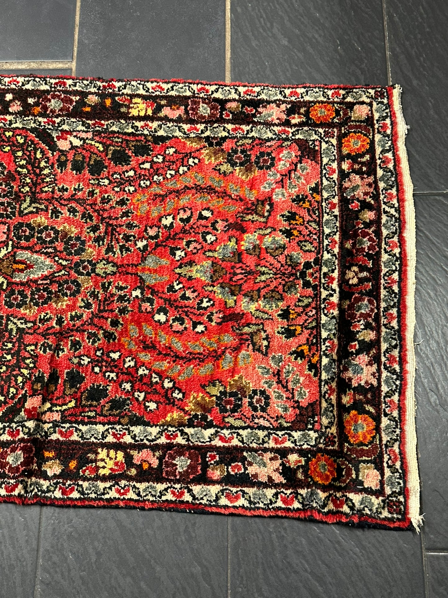Orientteppich handgeknüpft Sarough Läufer 780x80 cm