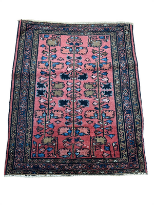 Antik Orientteppich handgeknüpft Lilian Sarough Naturfarben 86x72 cm