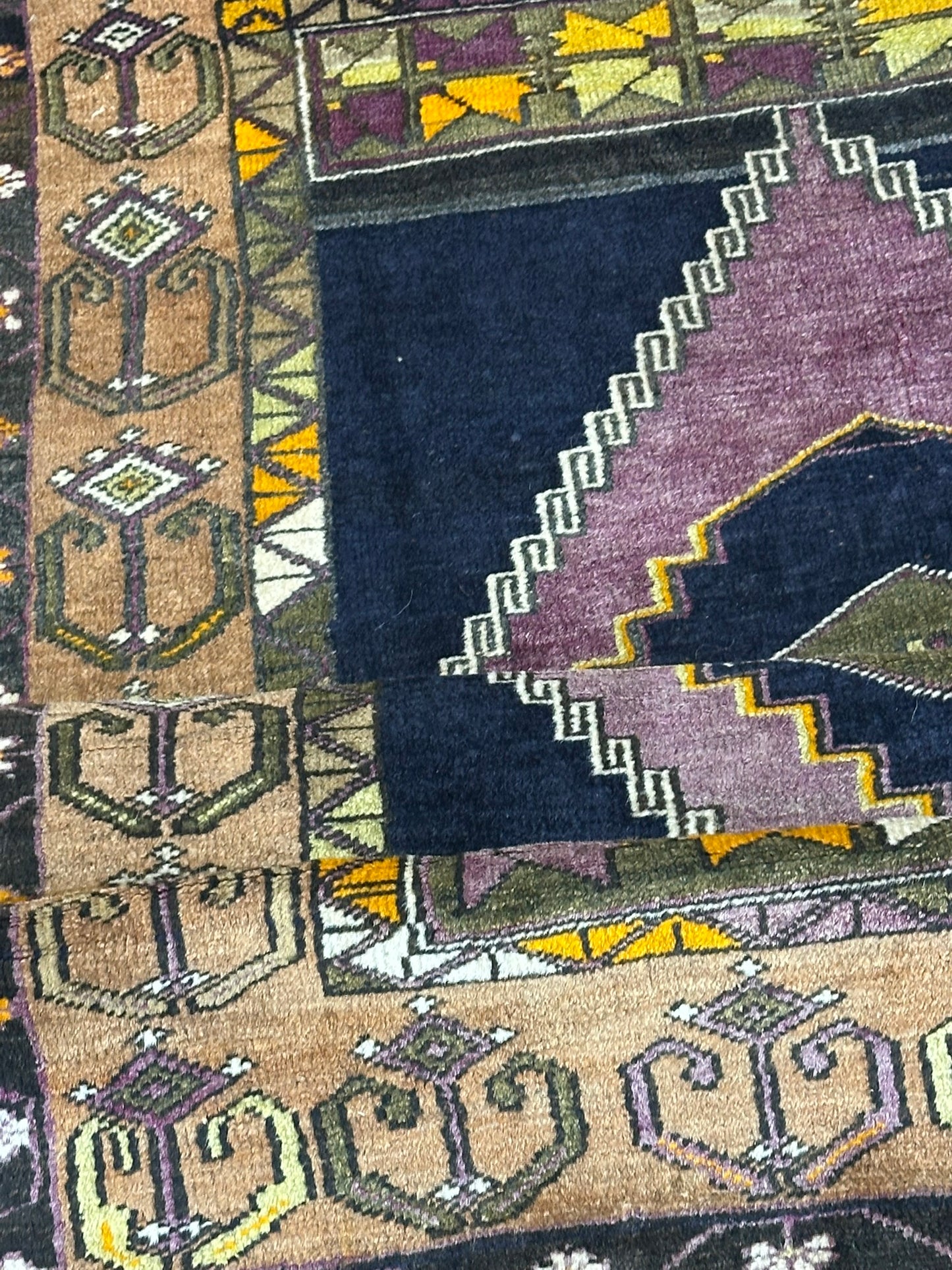 Antik Orientteppich handgeknüpft Kazak Milas Naturfarben 180x114 cm
