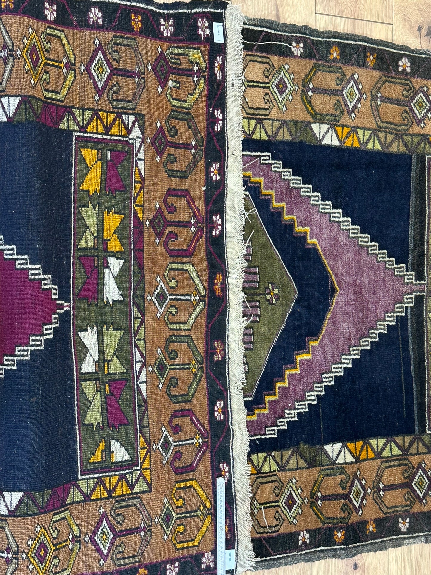 Antik Orientteppich handgeknüpft Kazak Milas Naturfarben 180x114 cm
