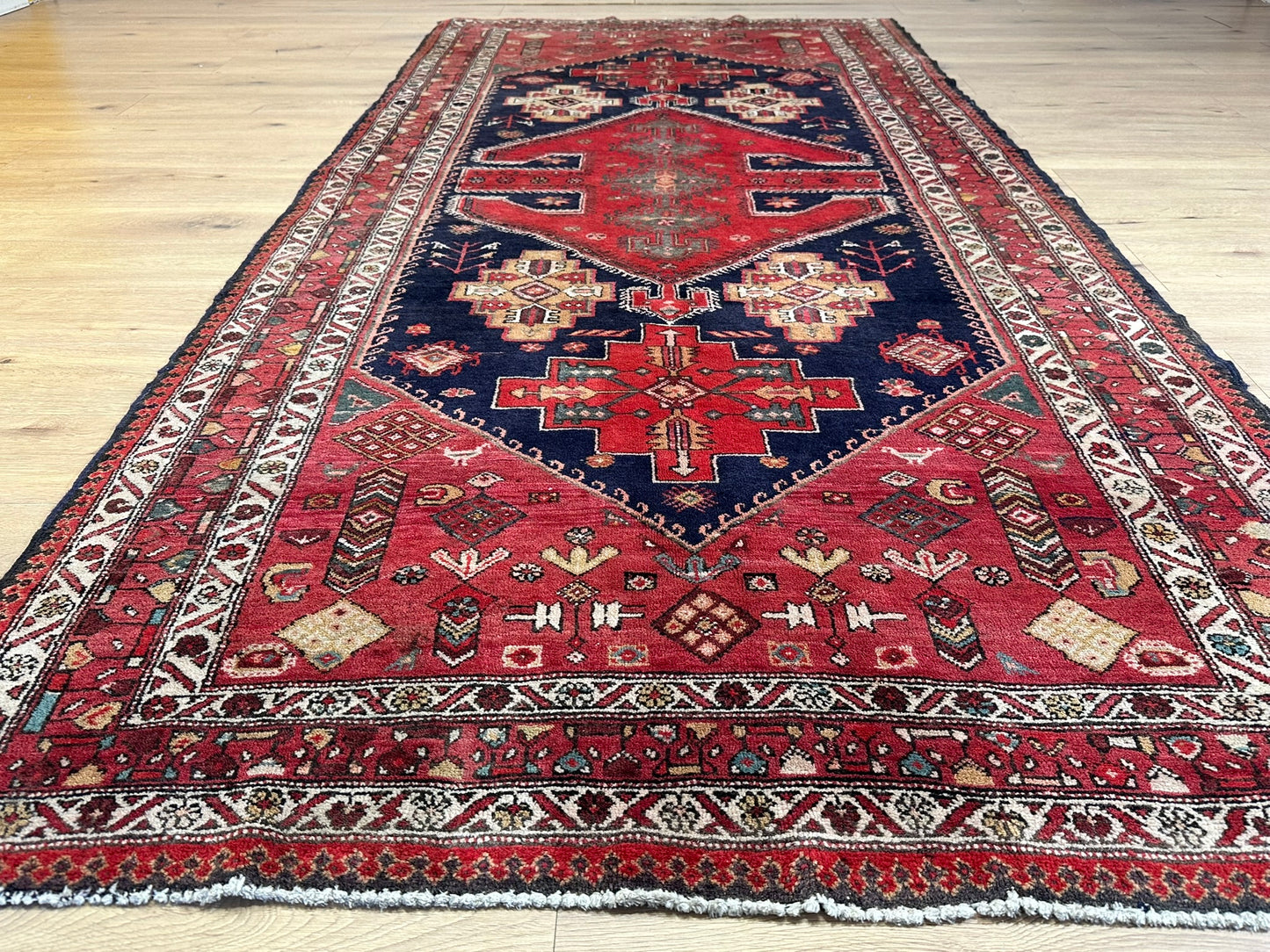 Orientteppich handgeknüpft Malayer Bidjar 310x140 cm