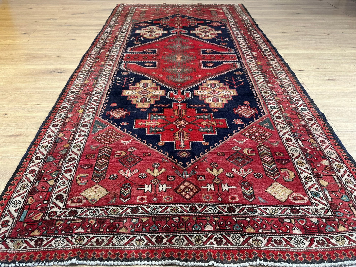 Orientteppich handgeknüpft Malayer Bidjar 310x140 cm