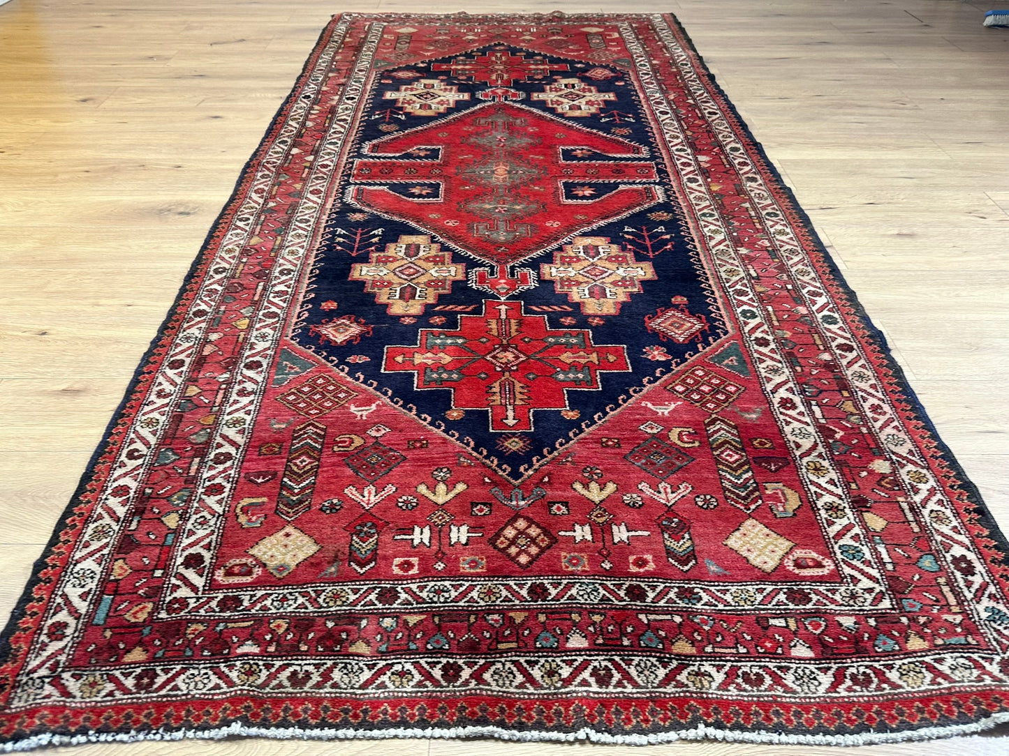 Orientteppich handgeknüpft Malayer Bidjar 310x140 cm