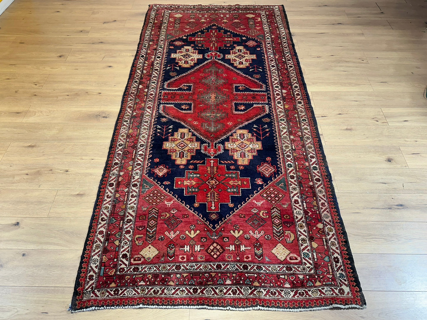 Orientteppich handgeknüpft Malayer Bidjar 310x140 cm