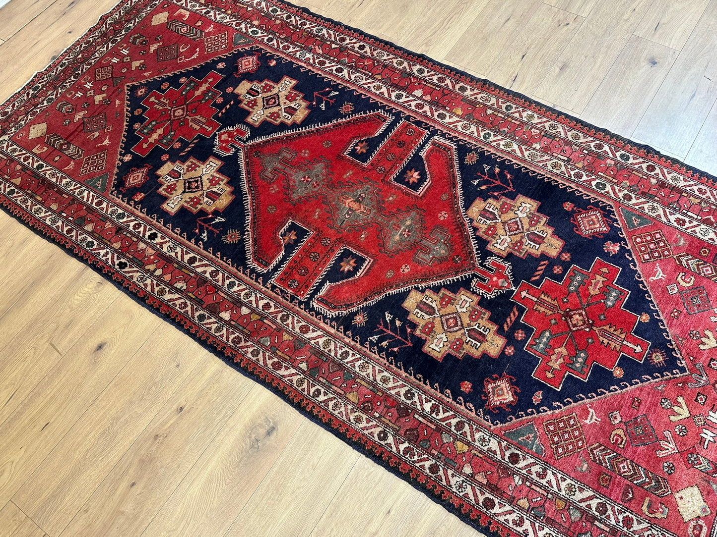 Orientteppich handgeknüpft Malayer Bidjar 310x140 cm