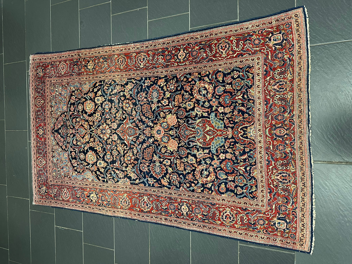 Handgeknüpfter Perser Teppich – Lebensbaum Antik Keschan