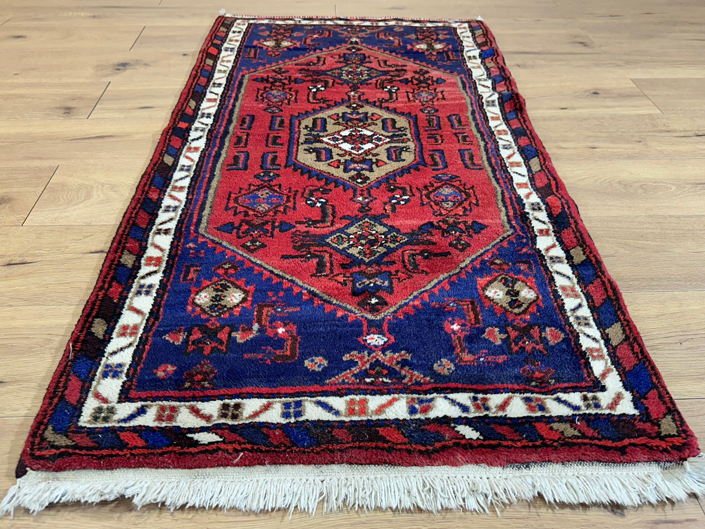 Orientteppich handgeknüpft Hamadan Malayer 150x80 cm