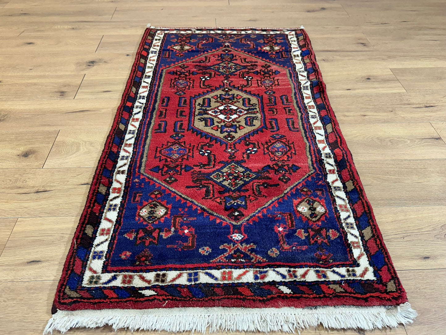 Orientteppich handgeknüpft Hamadan Malayer 150x80 cm