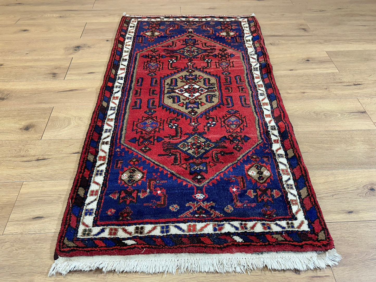 Orientteppich handgeknüpft Hamadan Malayer 150x80 cm