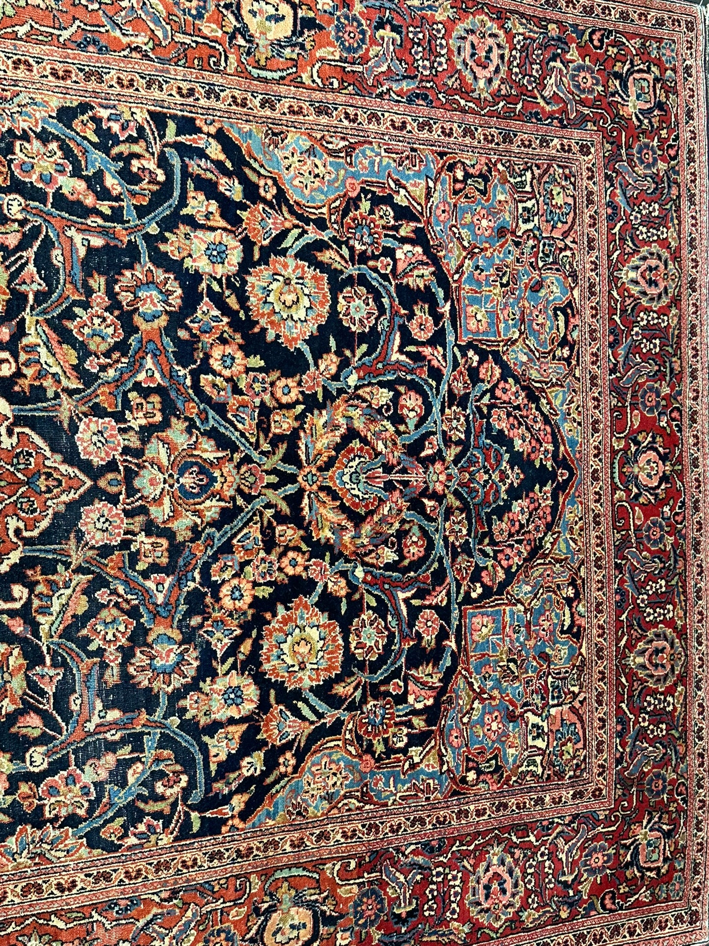 Handgeknüpfter Perser Teppich – Lebensbaum Antik Keschan