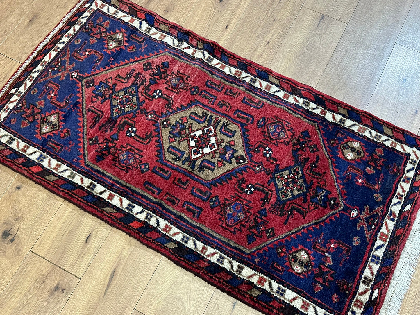 Orientteppich handgeknüpft Hamadan Malayer 150x80 cm