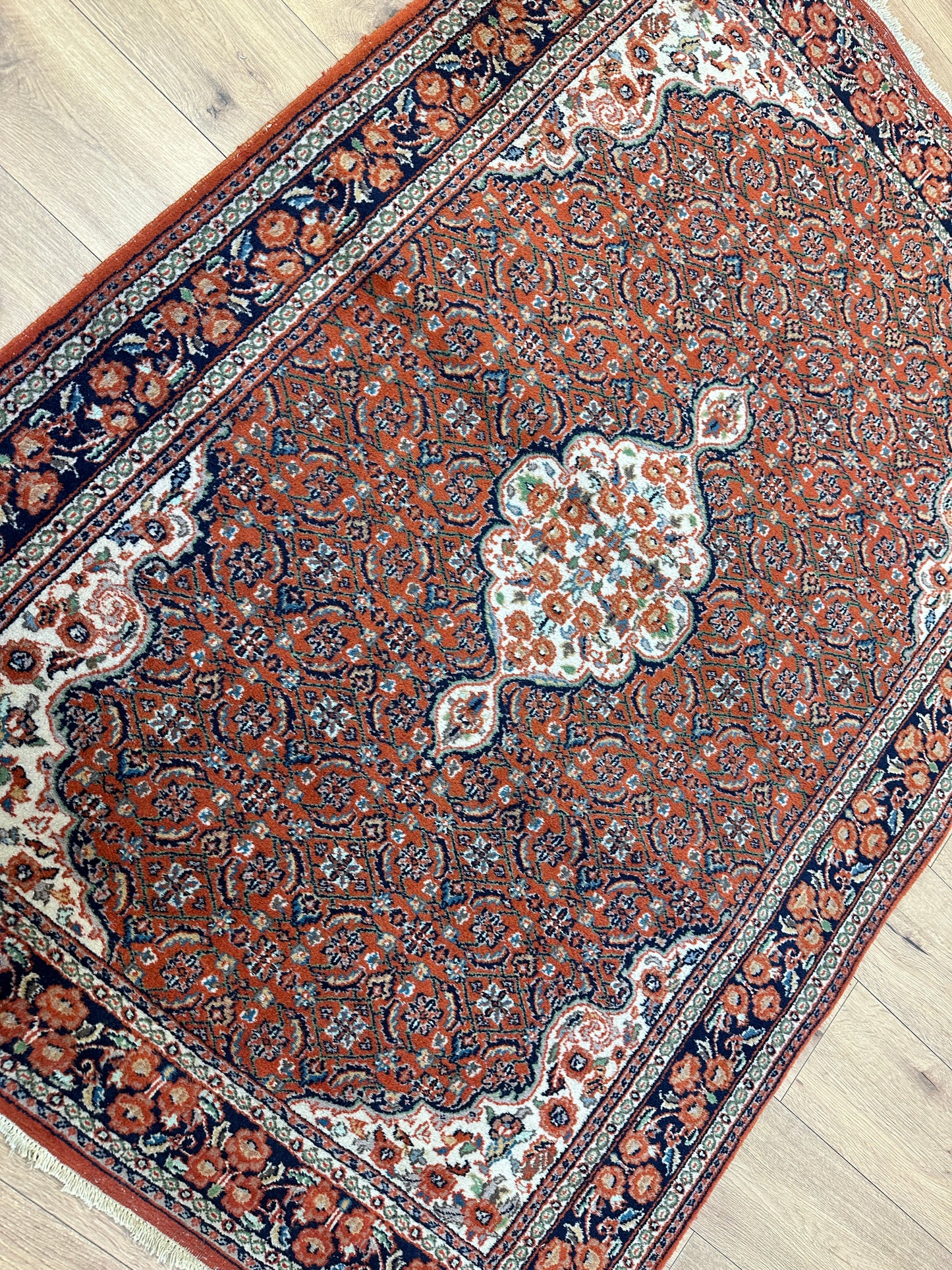 Handgeknüpfter Perser Orientteppich  Feiner Bidjar Medallion  180x130 cm