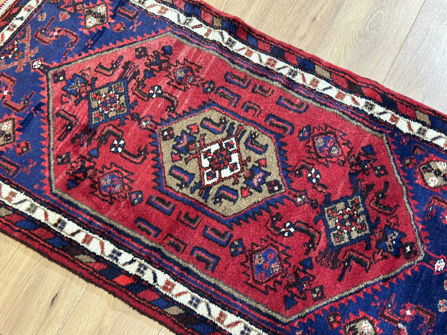 Orientteppich handgeknüpft Hamadan Malayer 150x80 cm