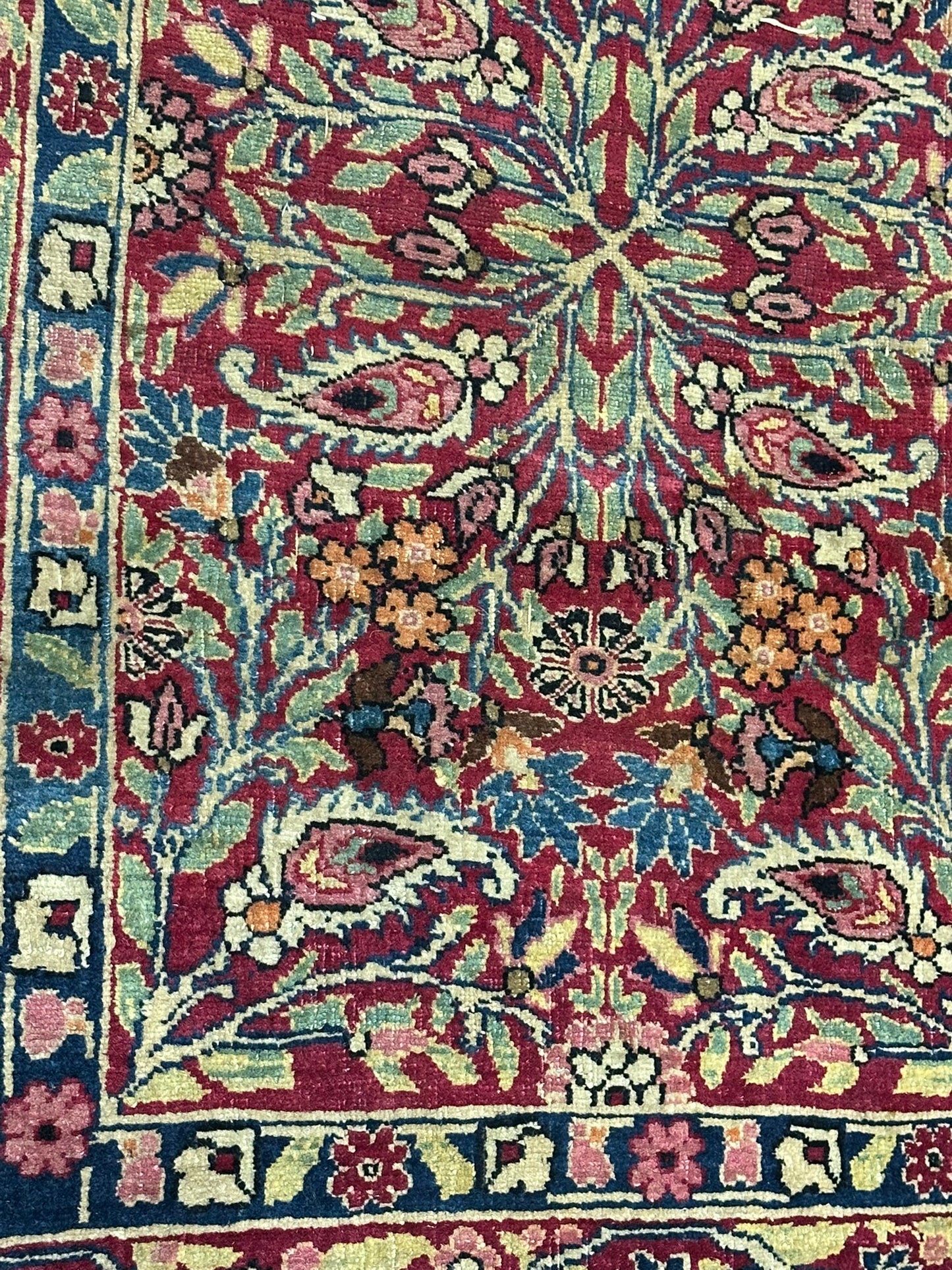 Handgeknüpfter Perser Teppich – Kirman Lavar Design aus Korkwolle