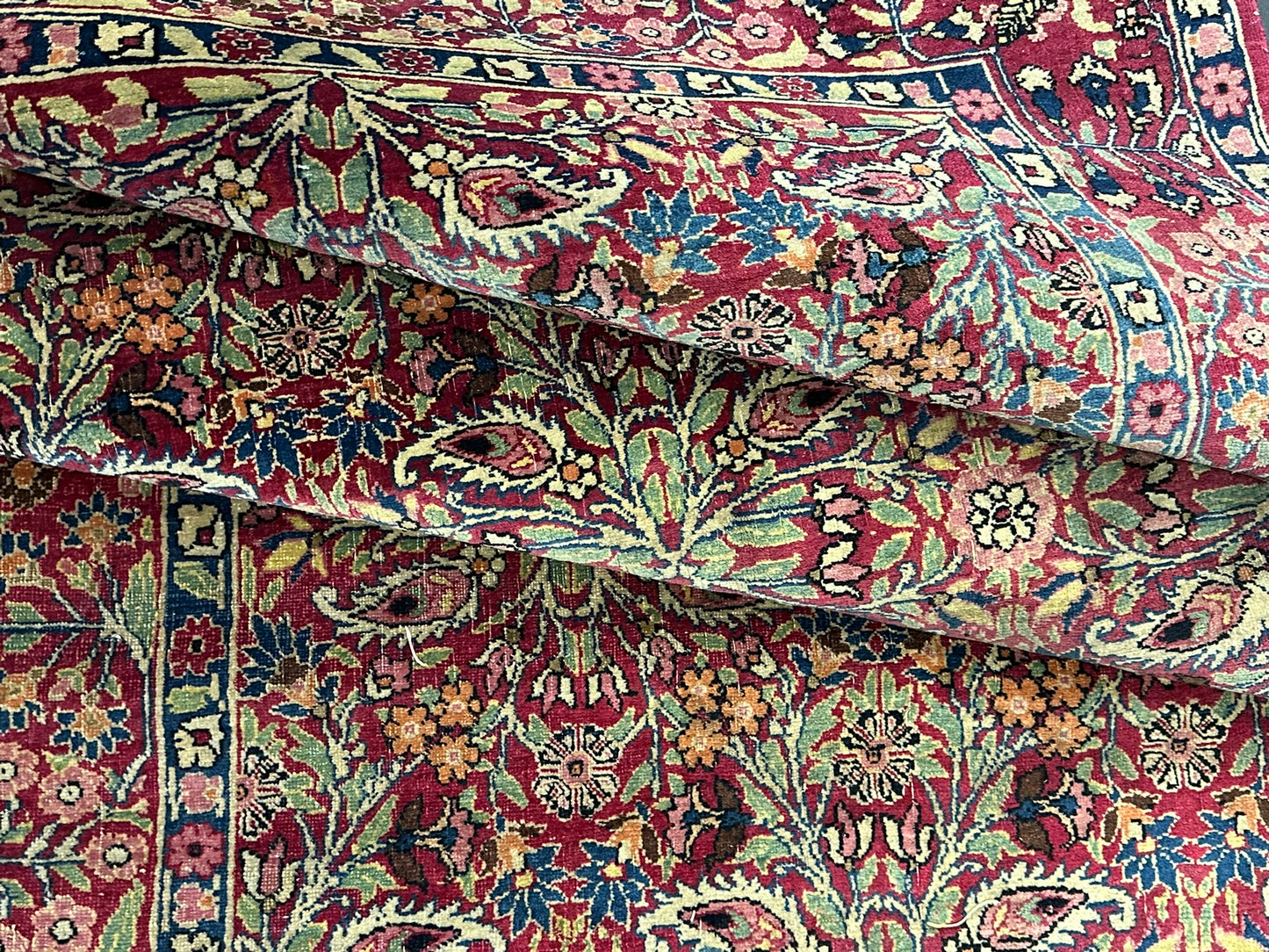 Handgeknüpfter Perser Teppich – Kirman Lavar Design aus Korkwolle