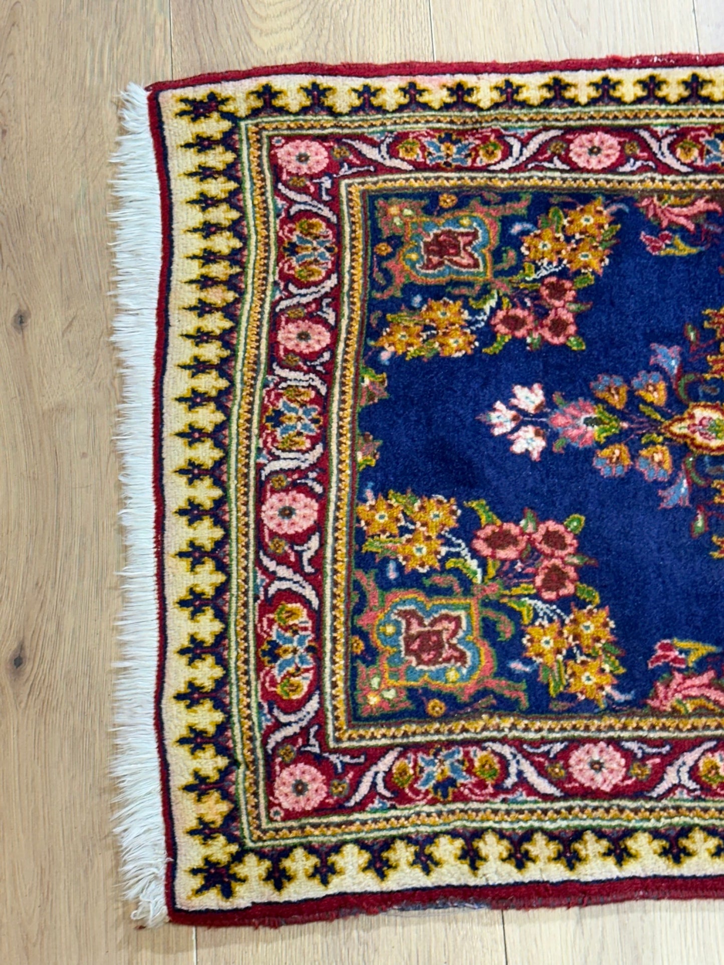 Orientteppich handgeknüpft Sarough Natur Semiantik 118x62 cm