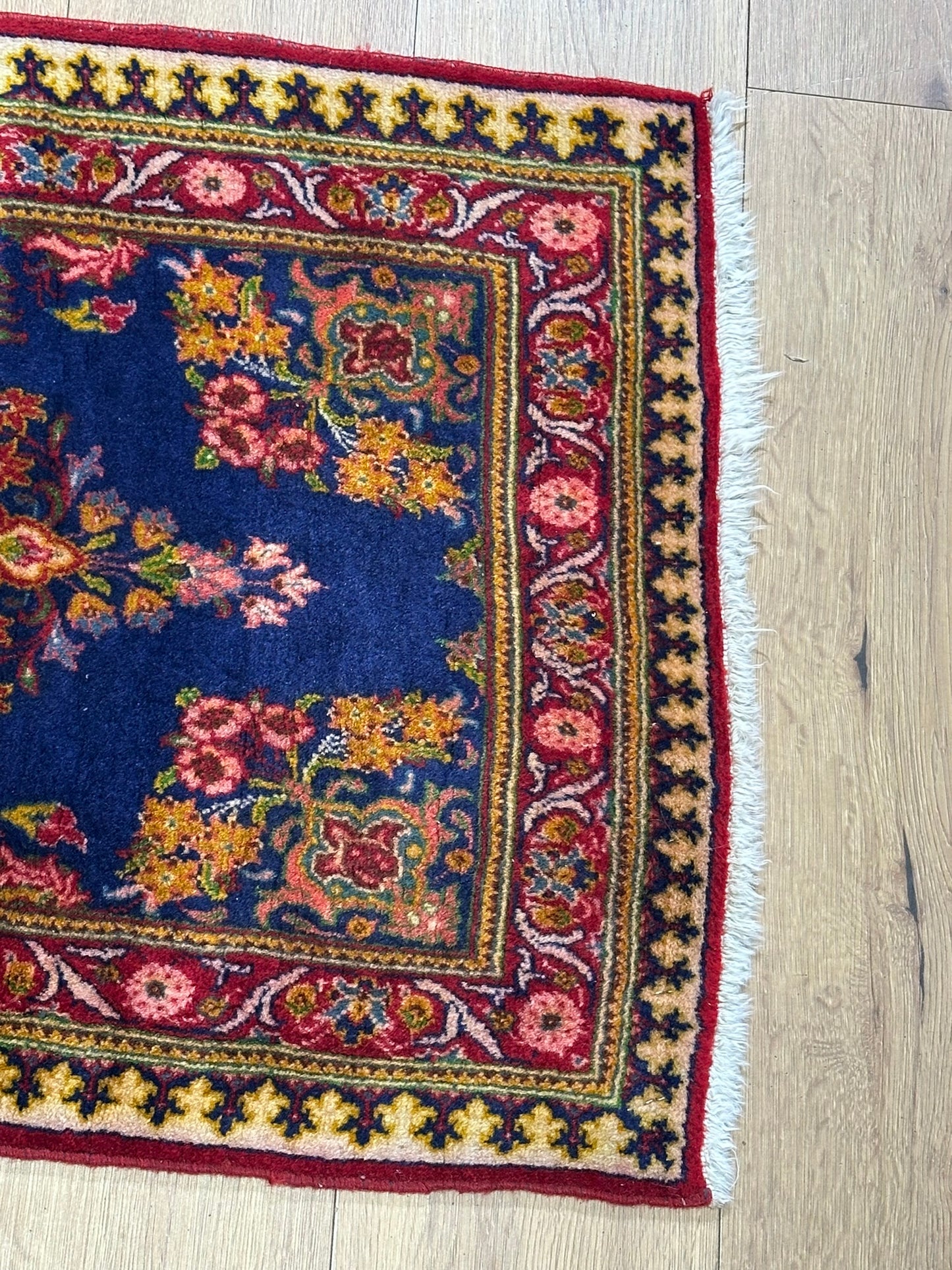Orientteppich handgeknüpft Sarough Natur Semiantik 118x62 cm
