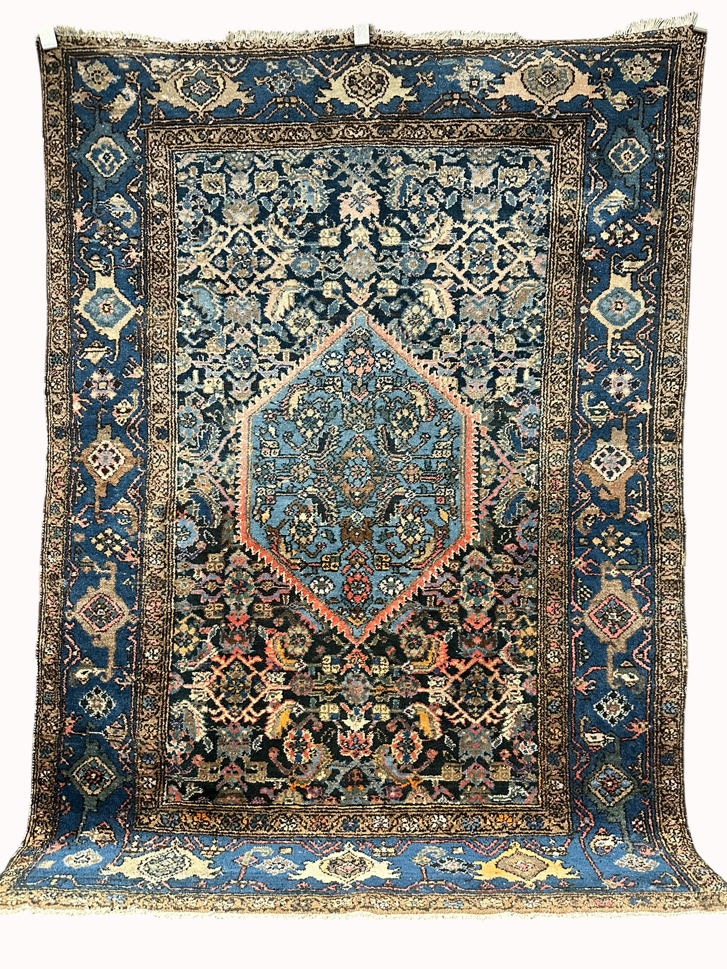Handgeknüpfter Perser Teppich – Malayer Art Deco Naturfarben maße 185x130cm