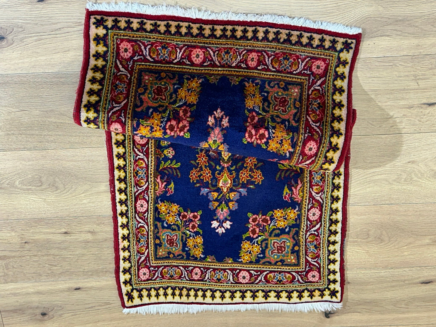 Orientteppich handgeknüpft Sarough Natur Semiantik 118x62 cm
