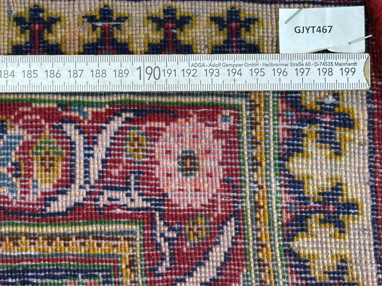 Orientteppich handgeknüpft Sarough Natur Semiantik 118x62 cm