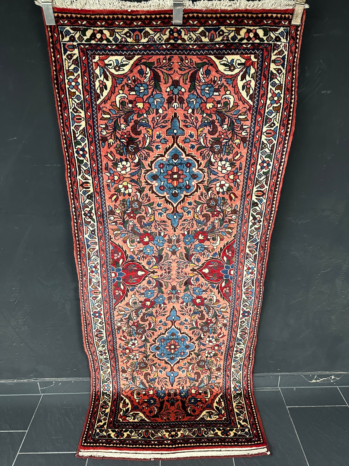 Handgeknüpfter Perser Orientteppich - Hamadan Läufer 200x85cm