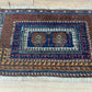 Antik Orientteppich handgeknüpft Belutsch Naturfarben 64x45 cm