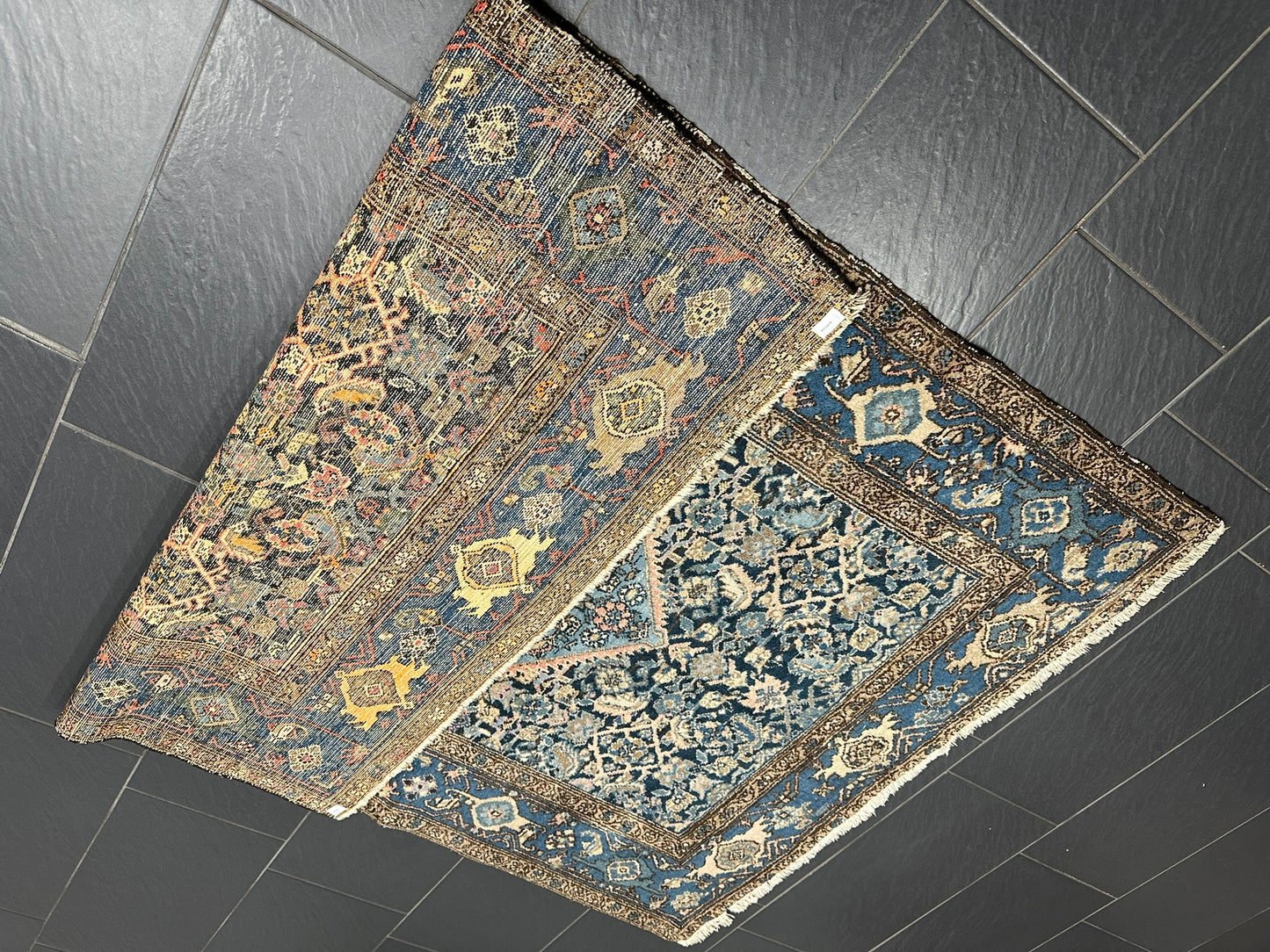 Handgeknüpfter Perser Teppich – Malayer Art Deco Naturfarben maße 185x130cm