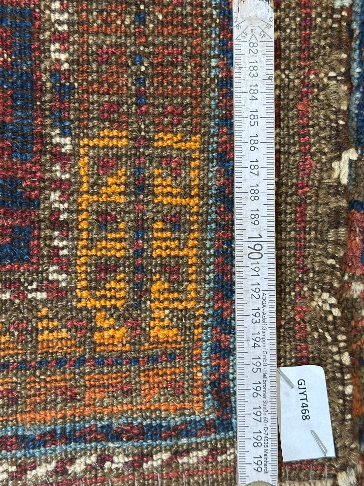 Antik Orientteppich handgeknüpft Belutsch Naturfarben 64x45 cm