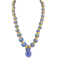 Blaue antike Collier Halskette mit goldenen Akzenten