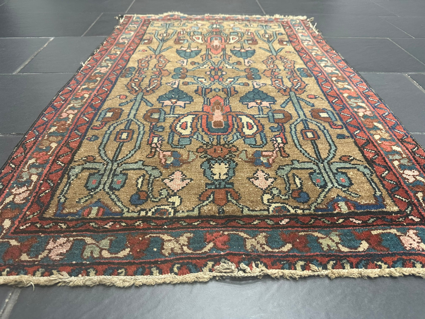 Handgeknüpfter Perser Teppich – Afschar Naturfarben Antik 120x80cm