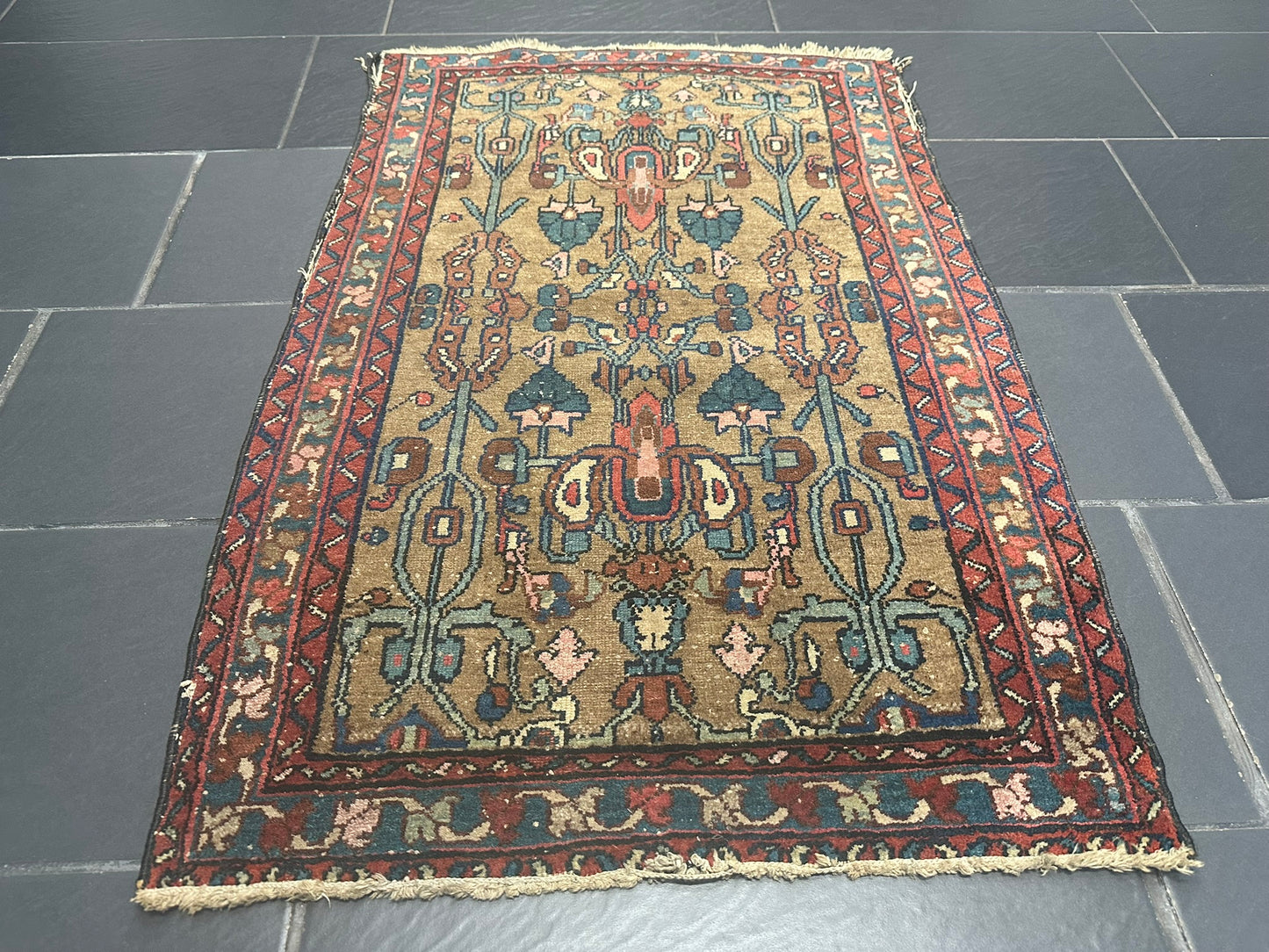 Handgeknüpfter Perser Teppich – Afschar Naturfarben Antik 120x80cm