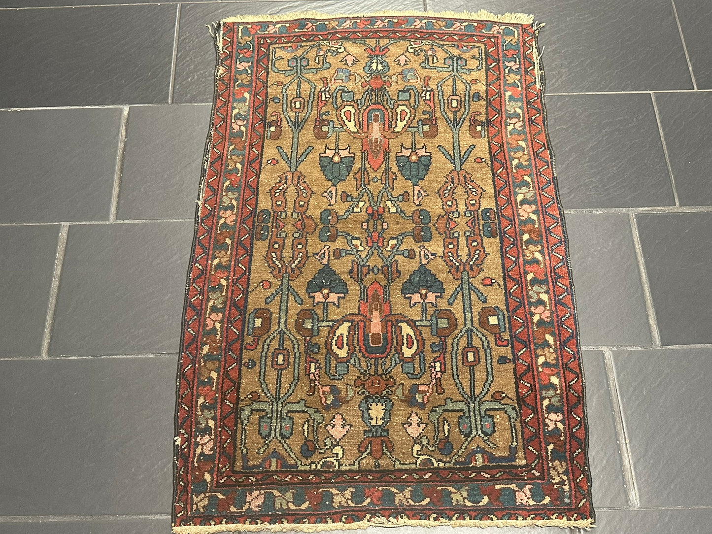 Handgeknüpfter Perser Teppich – Afschar Naturfarben Antik 120x80cm