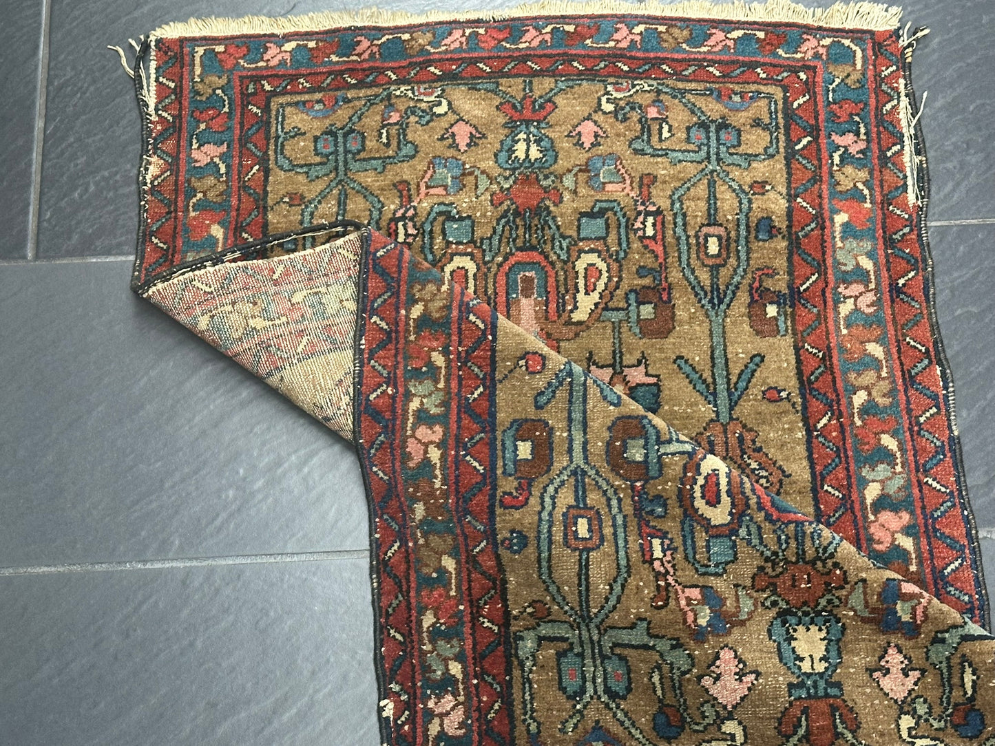 Handgeknüpfter Perser Teppich – Afschar Naturfarben Antik 120x80cm
