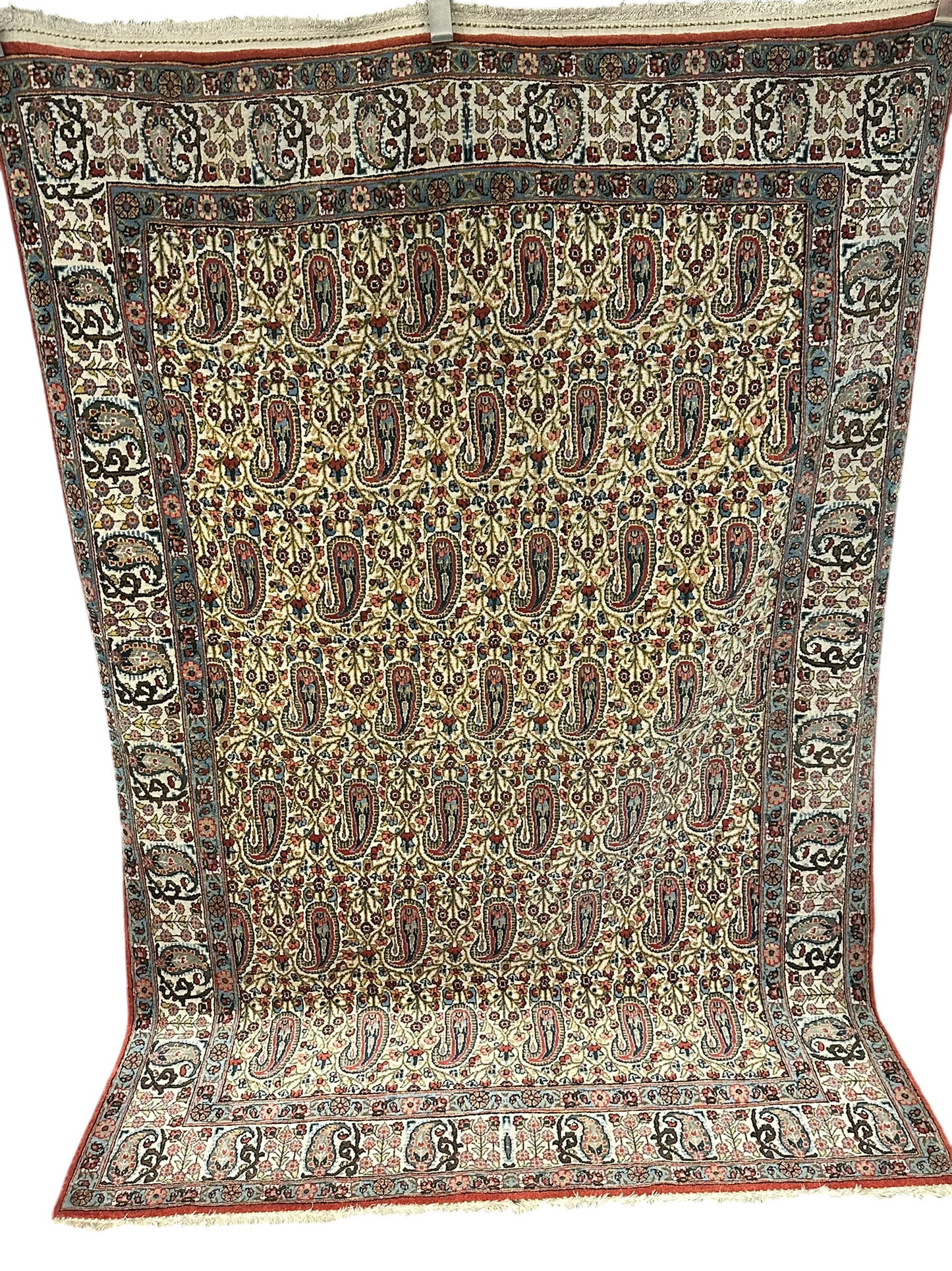 Handgeknüpfter Perser Teppich – Ghom Boteh Design Korkwolle 210x140cm