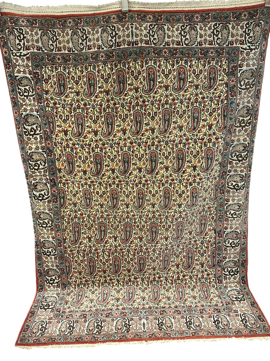 Handgeknüpfter Perser Teppich – Ghom Boteh Design Korkwolle 210x140cm