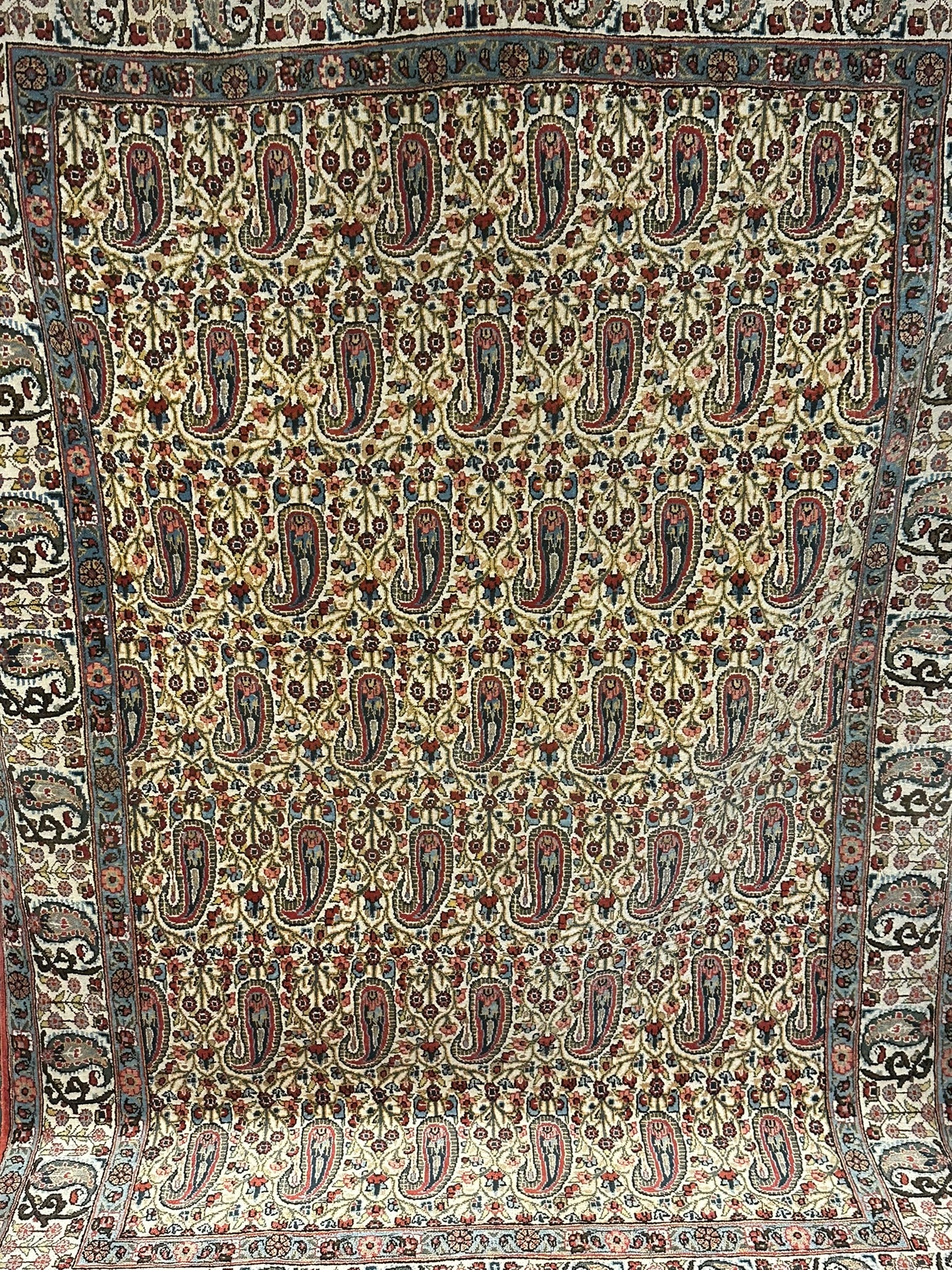Handgeknüpfter Perser Teppich – Ghom Boteh Design Korkwolle 210x140cm