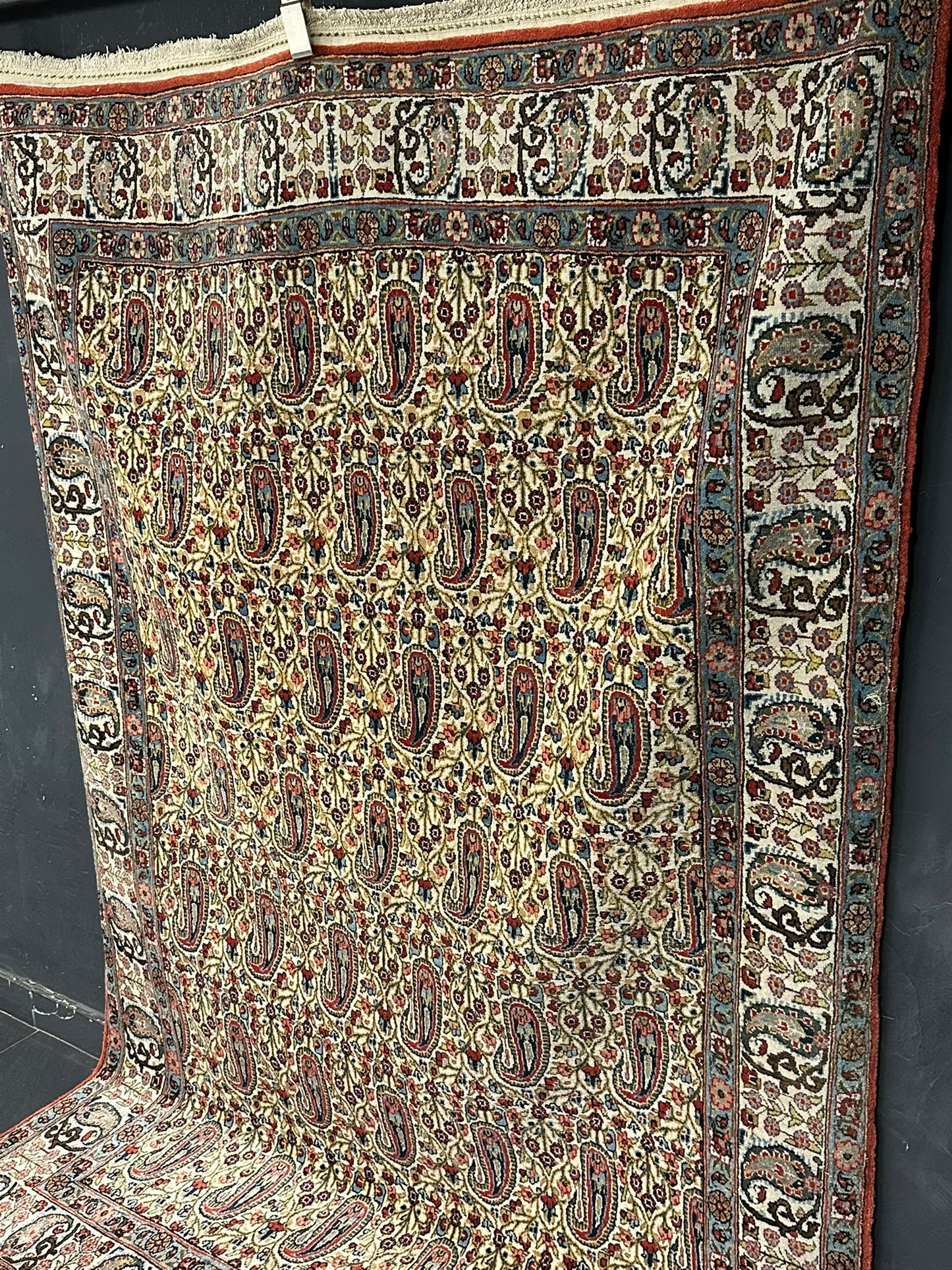Handgeknüpfter Perser Teppich – Ghom Boteh Design Korkwolle 210x140cm