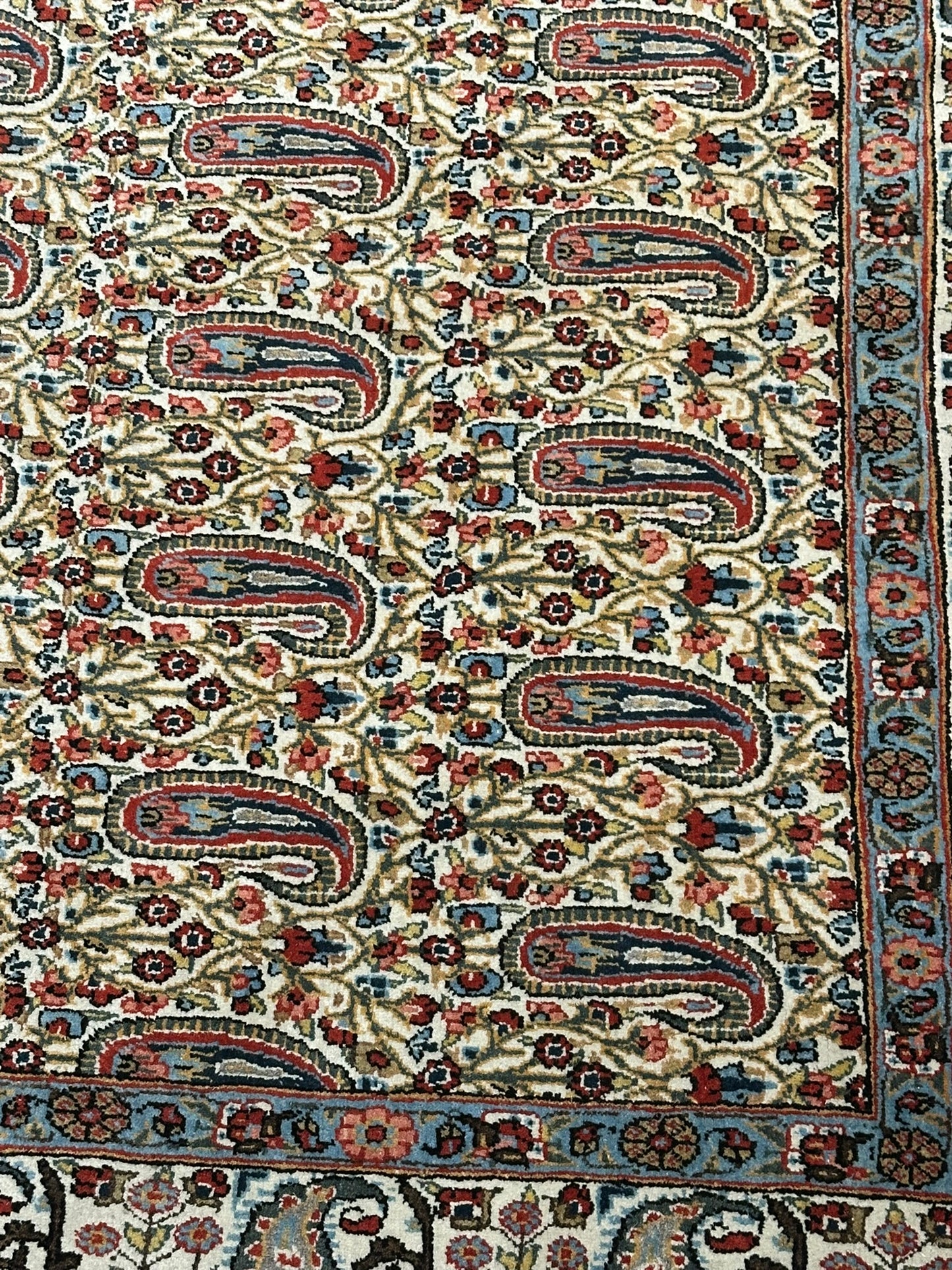 Handgeknüpfter Perser Teppich – Ghom Boteh Design Korkwolle 210x140cm