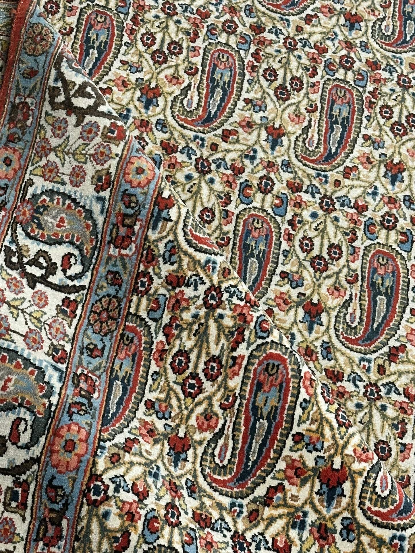 Handgeknüpfter Perser Teppich – Ghom Boteh Design Korkwolle 210x140cm