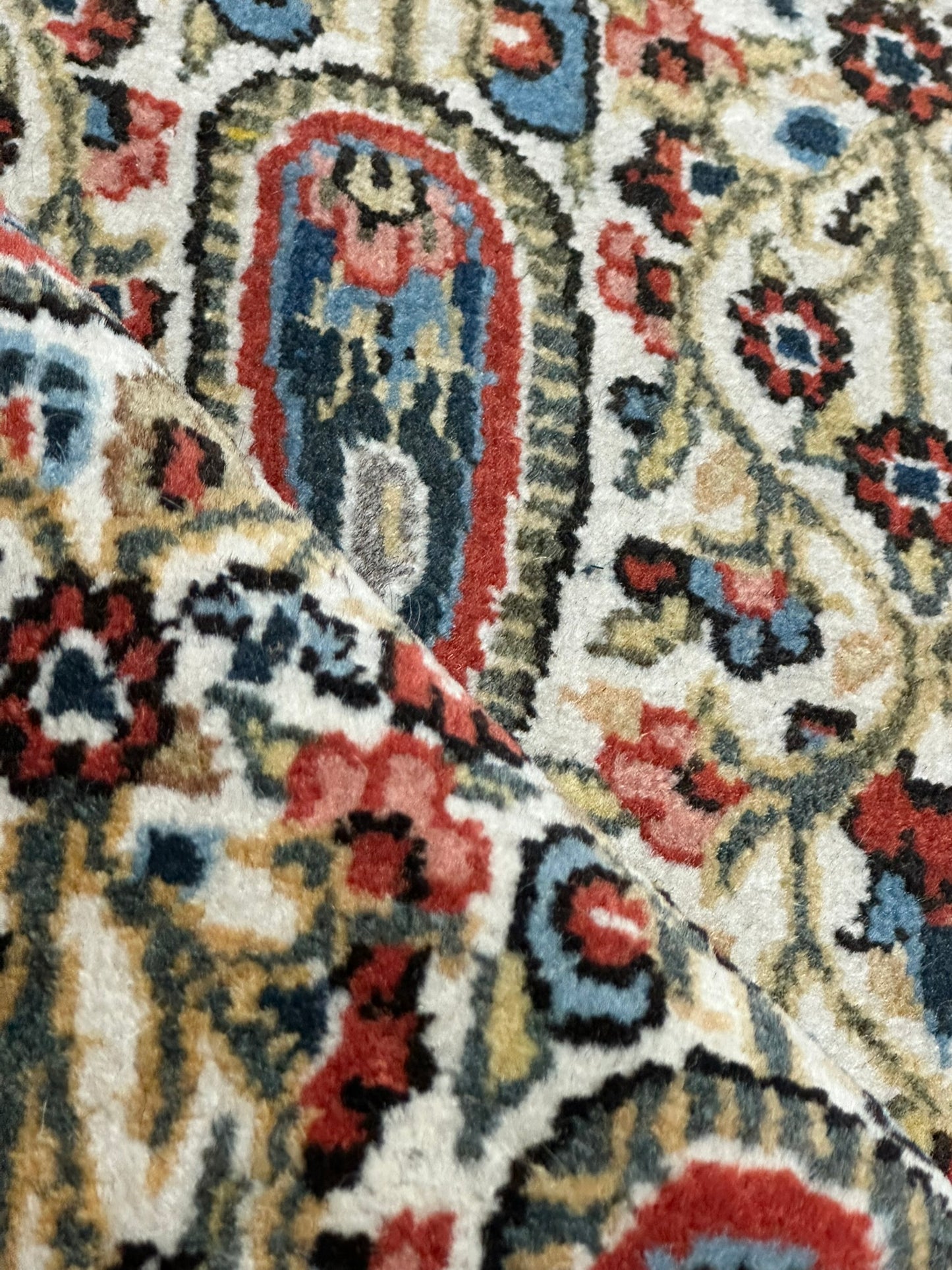 Handgeknüpfter Perser Teppich – Ghom Boteh Design Korkwolle 210x140cm